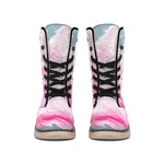 Sweet Cotton Candy Print Winter Boots