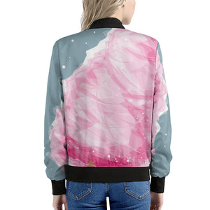 Sweet Cotton Candy Print Women's Bomber Jacket