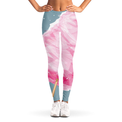Sweet Cotton Candy Print Women's Leggings
