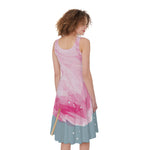 Sweet Cotton Candy Print Women's Sleeveless Dress