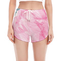 Sweet Cotton Candy Print Women's Split Running Shorts
