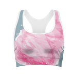 Sweet Cotton Candy Print Women's Sports Bra