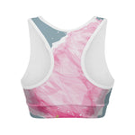 Sweet Cotton Candy Print Women's Sports Bra