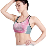Sweet Cotton Candy Print Women's Sports Bra