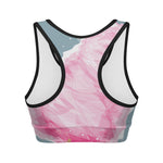 Sweet Cotton Candy Print Women's Sports Bra