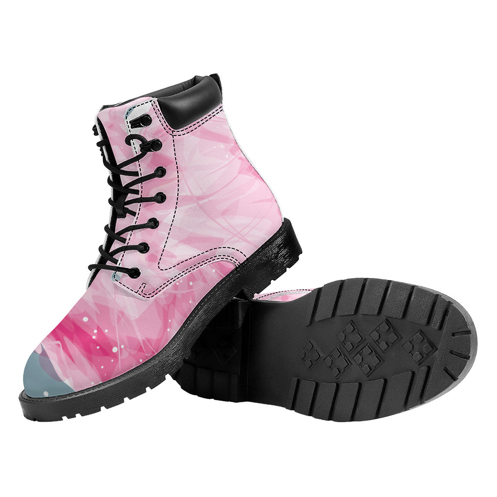 Sweet Cotton Candy Print Work Boots