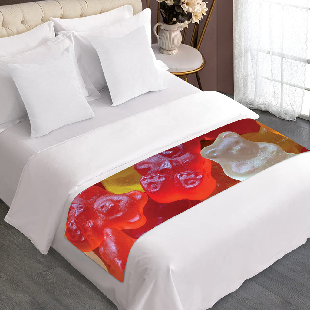 Sweet Gummy Bear Print Bed Runner