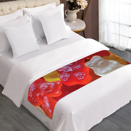 Sweet Gummy Bear Print Bed Runner
