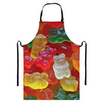 Sweet Gummy Bear Print Bib Apron With Pocket
