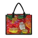 Sweet Gummy Bear Print Canvas Tote Bag