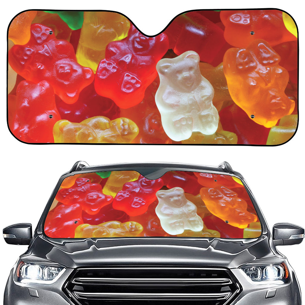 Sweet Gummy Bear Print Car Windshield Sun Shade