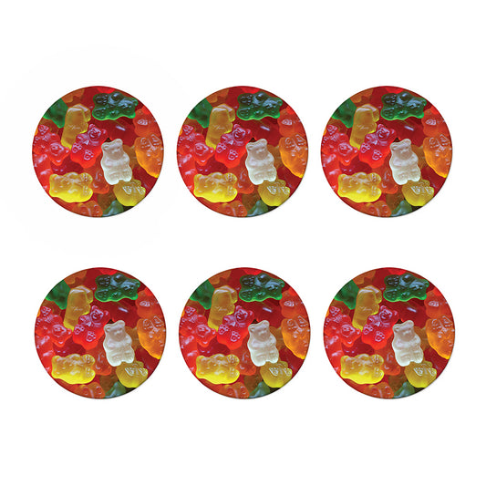 Sweet Gummy Bear Print Coaster Set