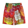 Sweet Gummy Bear Print Cotton Shorts