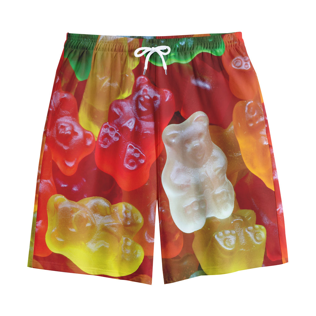 Sweet Gummy Bear Print Cotton Shorts