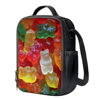 Sweet Gummy Bear Print Crossbody Lunch Bag