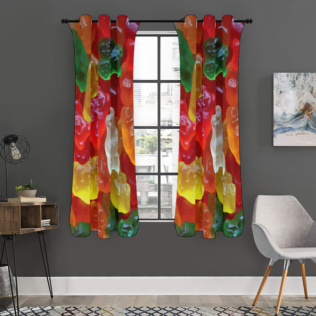 Sweet Gummy Bear Print Curtain