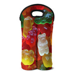 Sweet Gummy Bear Print Double Neoprene Wine Tote