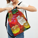Sweet Gummy Bear Print Drawstring Backpack