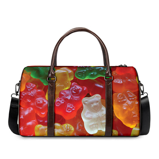 Sweet Gummy Bear Print Duffle Bag