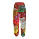 Sweet Gummy Bear Print Fleece Lined Knit Pants