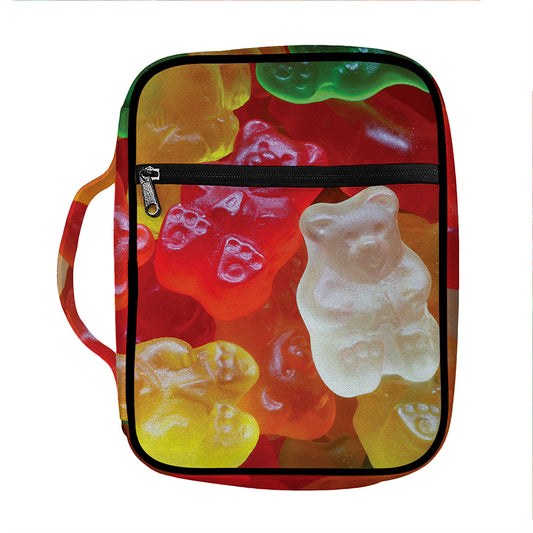 Sweet Gummy Bear Print Front Pocket Bible Bag