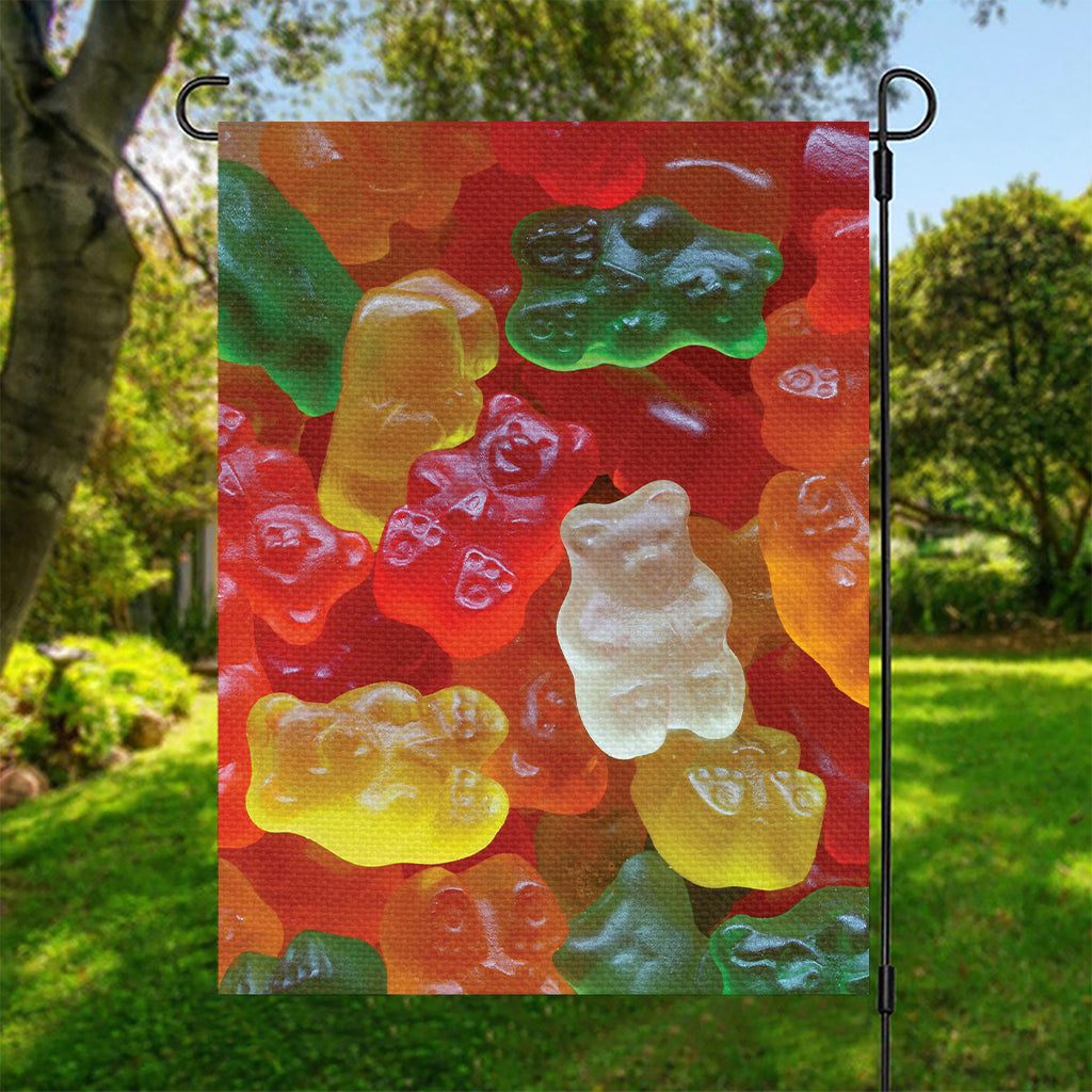 Sweet Gummy Bear Print Garden Flag
