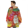 Sweet Gummy Bear Print Hoodie Blanket