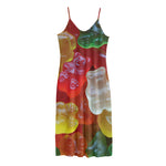 Sweet Gummy Bear Print Jersey Midi Cami Dress