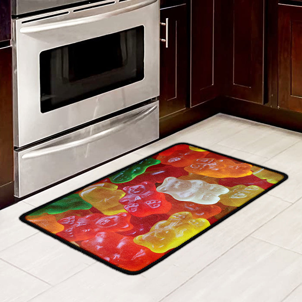 Sweet Gummy Bear Print Kitchen Mat