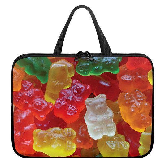 Sweet Gummy Bear Print Laptop Sleeve With Handle