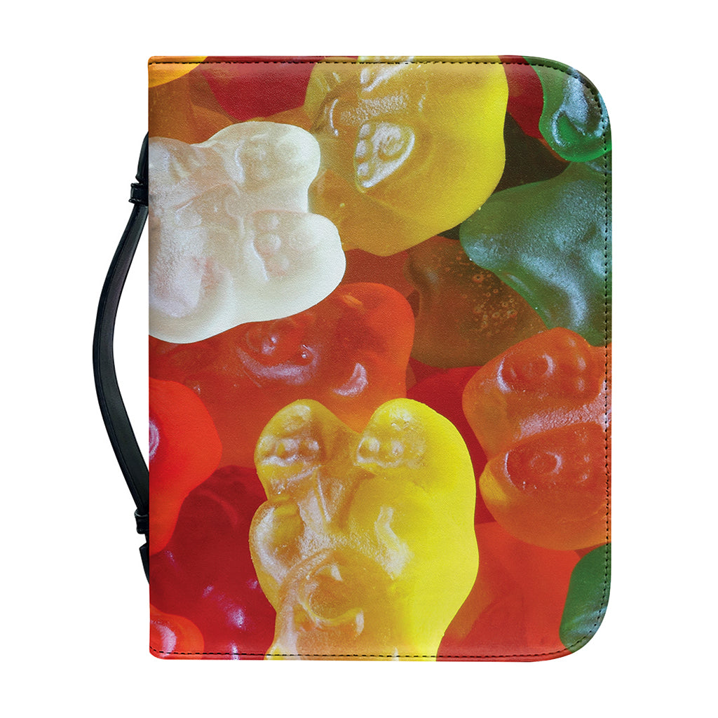 Sweet Gummy Bear Print Leather Bible Cover