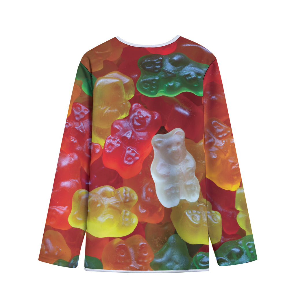 Sweet Gummy Bear Print Long Sleeve Short Coat