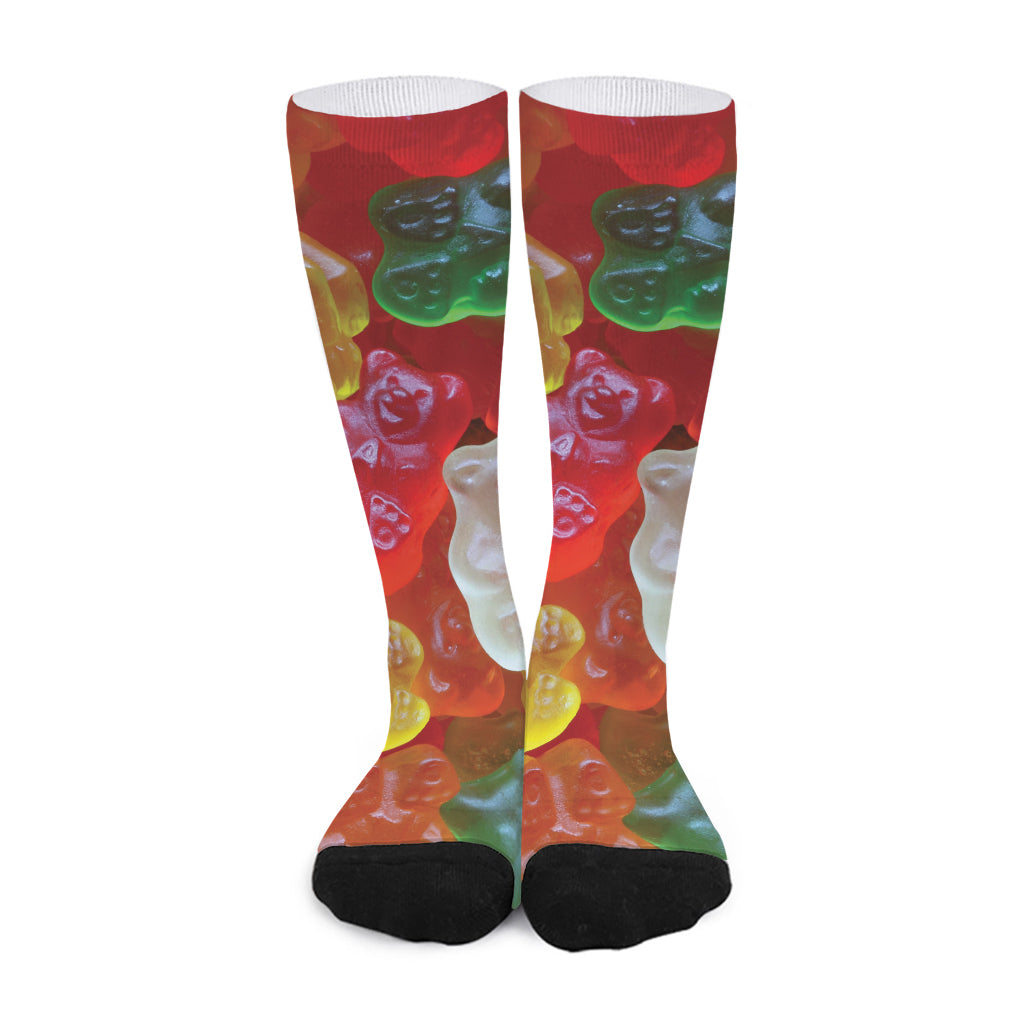 Sweet Gummy Bear Print Long Socks
