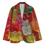 Sweet Gummy Bear Print Men's Blazer