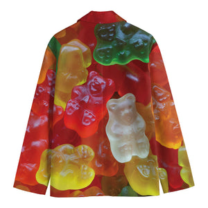 Sweet Gummy Bear Print Men's Blazer