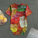 Sweet Gummy Bear Print Men's Bodysuit