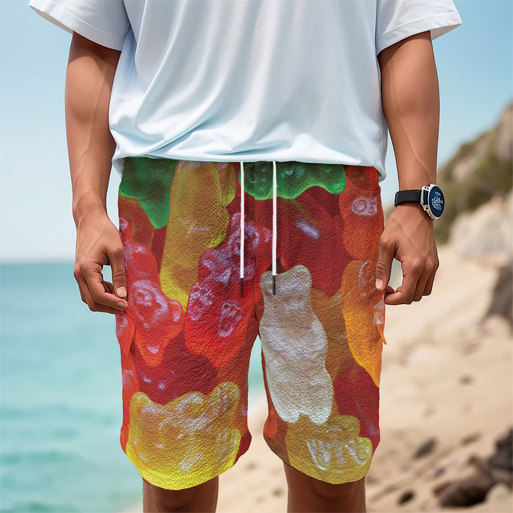 Sweet Gummy Bear Print Men's Cargo Shorts