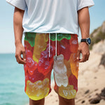Sweet Gummy Bear Print Men's Cargo Shorts