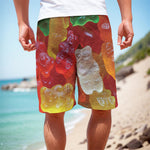 Sweet Gummy Bear Print Men's Cargo Shorts