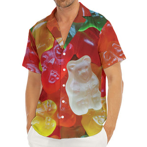 Sweet Gummy Bear Print Men's Deep V-Neck Shirt