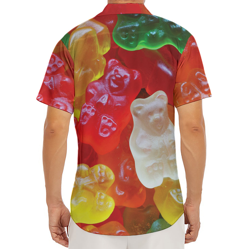 Sweet Gummy Bear Print Men's Deep V-Neck Shirt