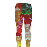 Sweet Gummy Bear Print Men's leggings