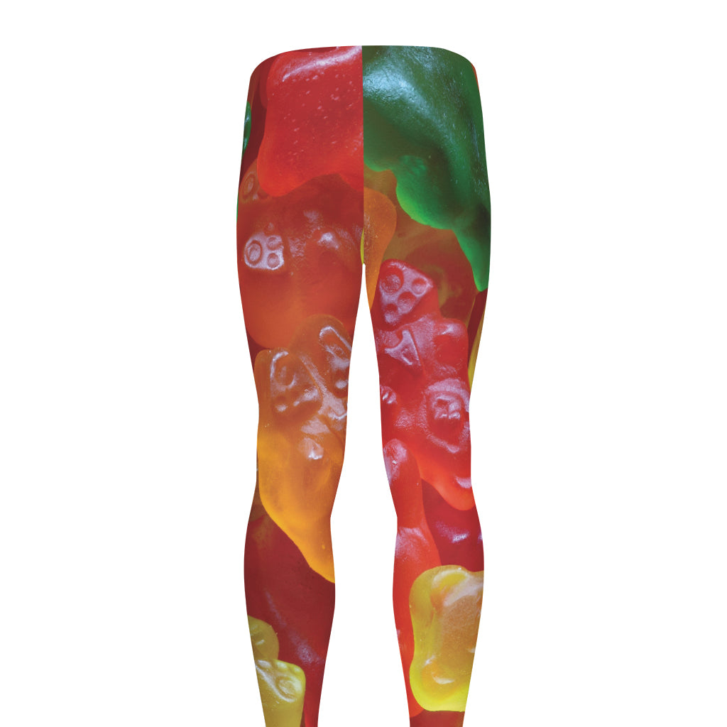 Sweet Gummy Bear Print Men's leggings