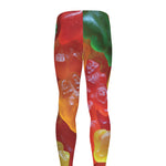 Sweet Gummy Bear Print Men's leggings