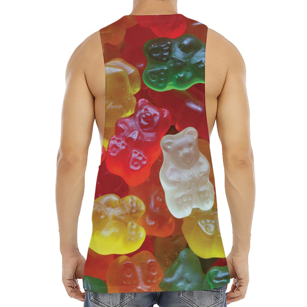 Sweet Gummy Bear Print Men's Muscle Tank Top