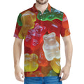 Sweet Gummy Bear Print Men's Polo Shirt