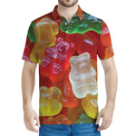 Sweet Gummy Bear Print Men's Polo Shirt