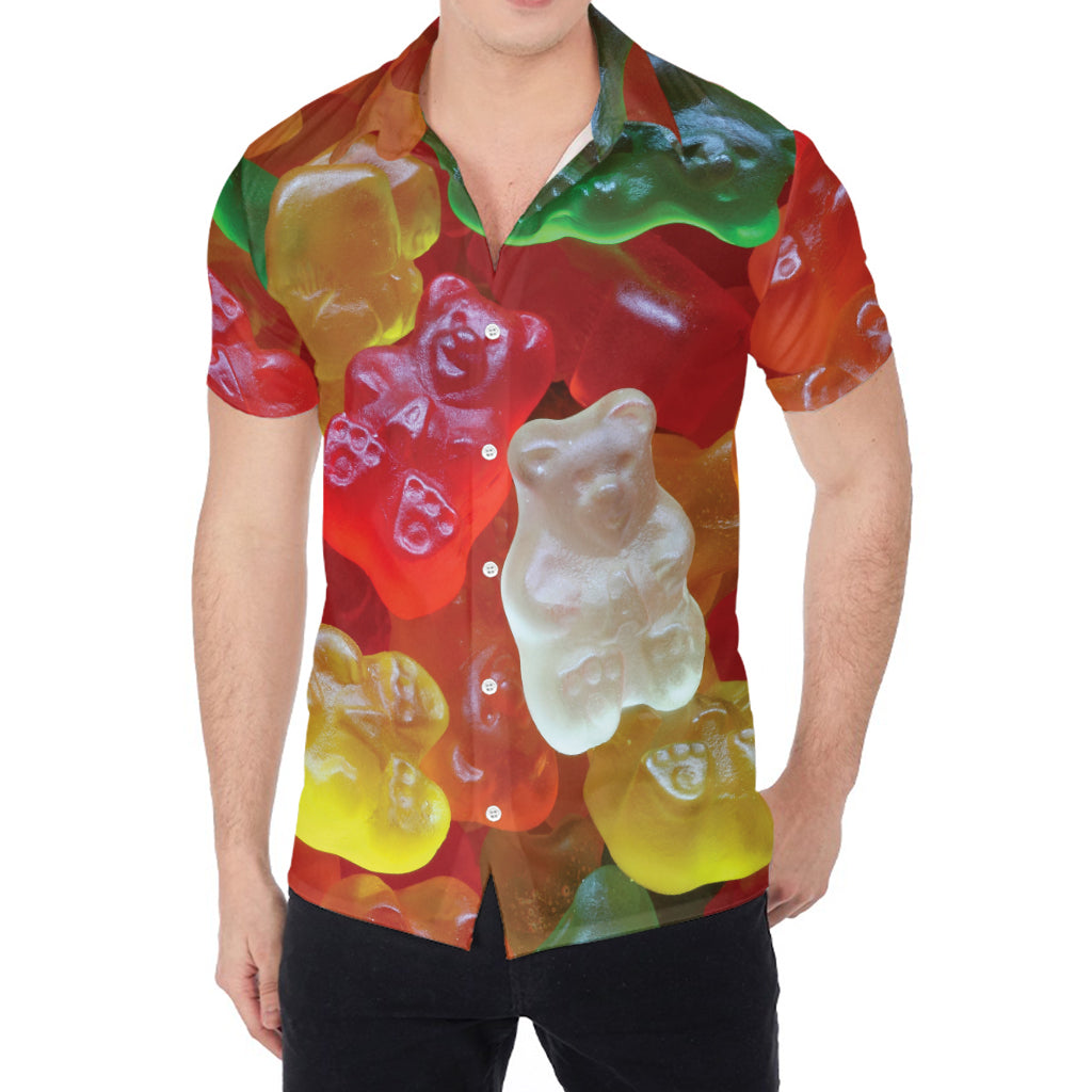 Sweet Gummy Bear Print Men's Shirt