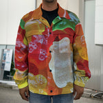 Sweet Gummy Bear Print Men's Shirt Jacket