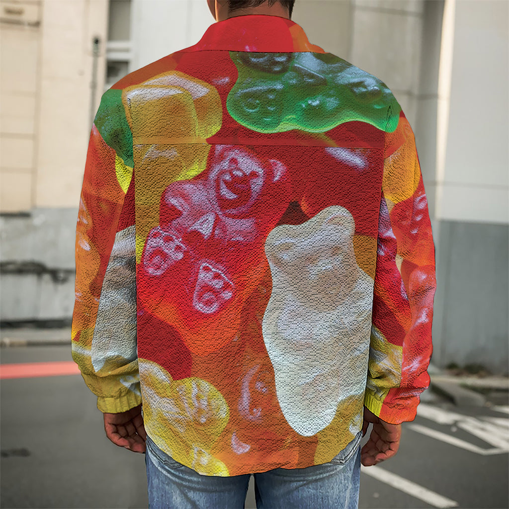 Sweet Gummy Bear Print Men's Shirt Jacket